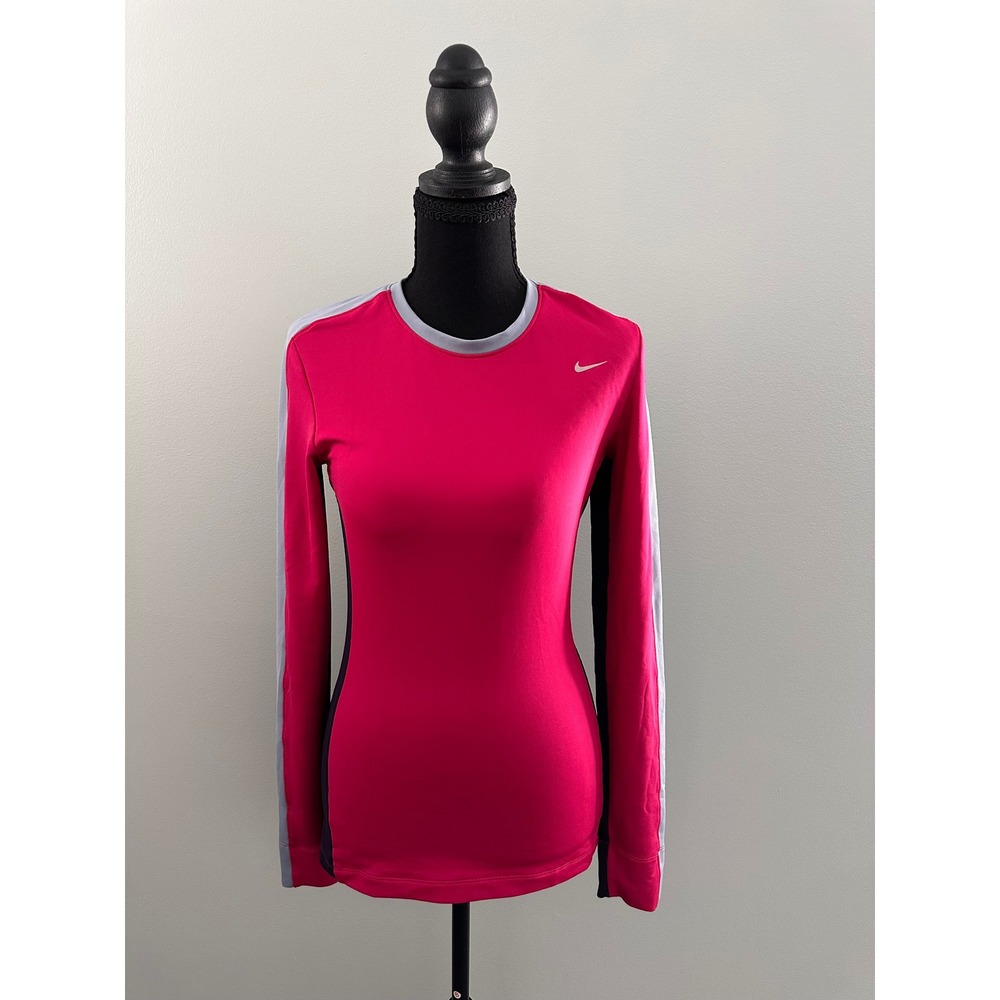 Nike Golf Tour Performance Dri-FIT Long Sleeve Shirt Pink Purple XS